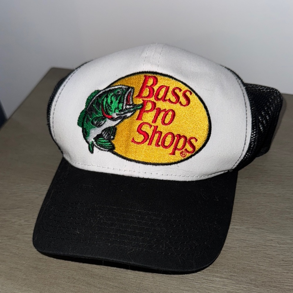Bass Pro Shops Black and White Logo Cap